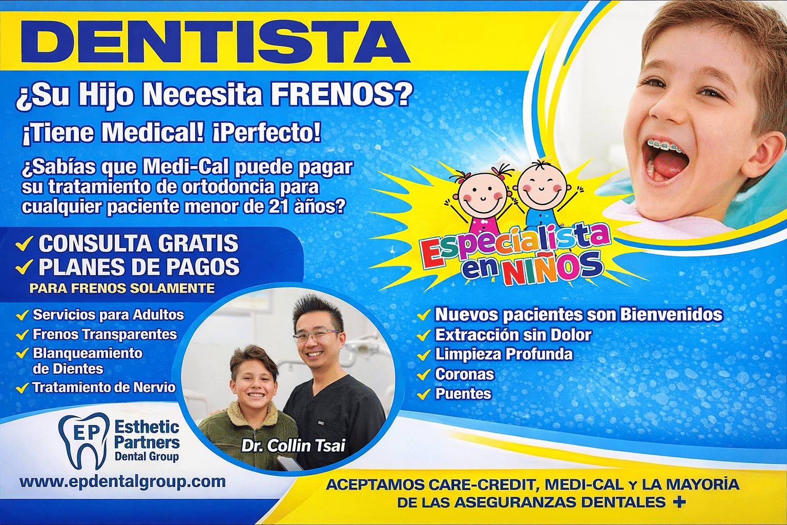 Frenos para niños – dentista general