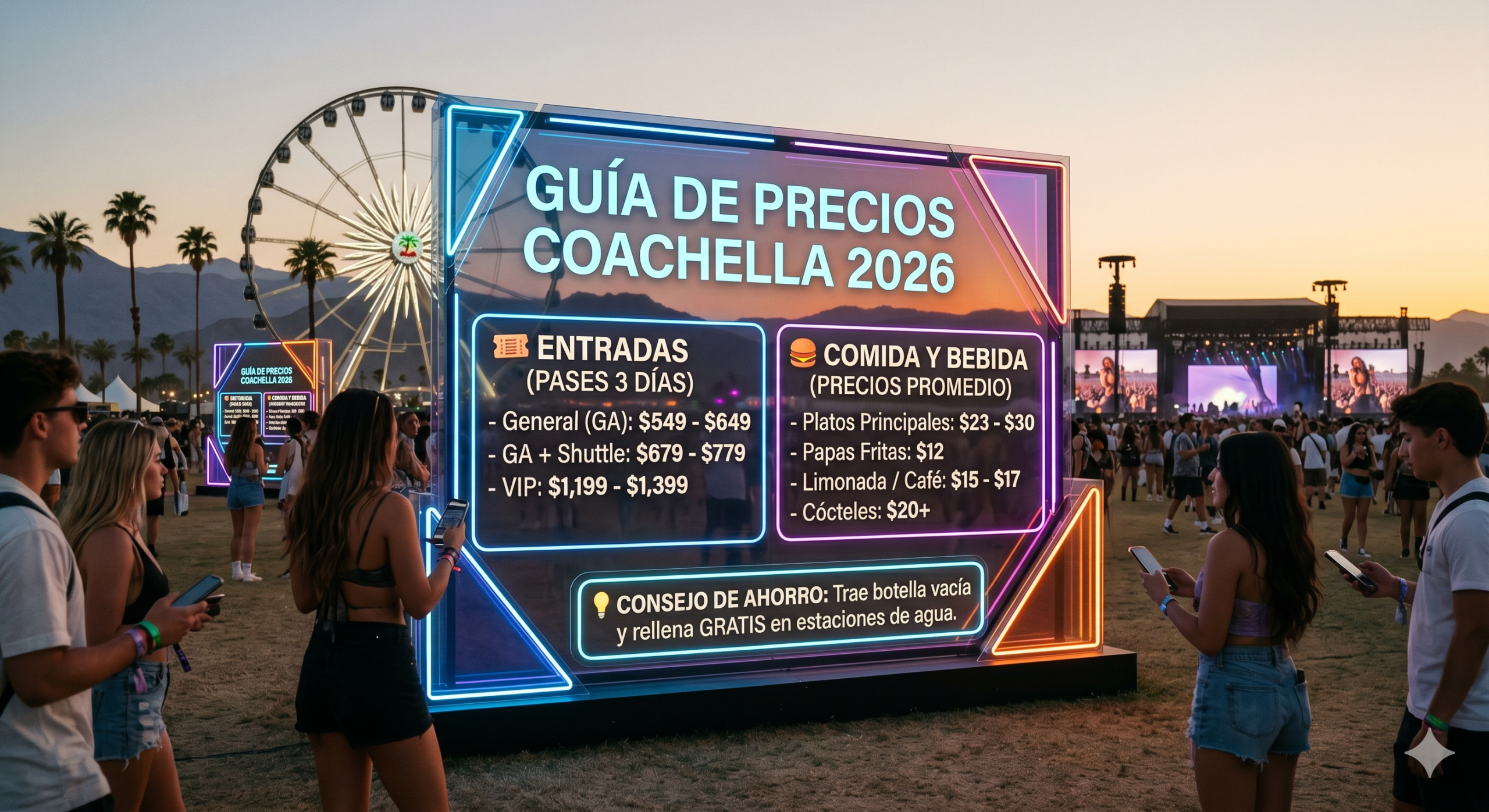 El costo total de ir a Coachella 2026