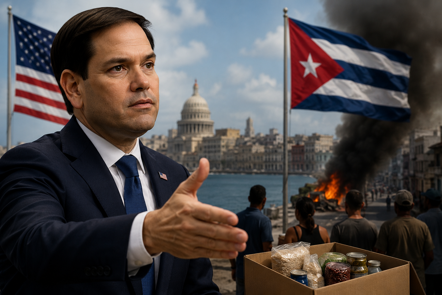 Marco Rubio ofrece ayuda millonaria a Cuba y culpa al régimen por crisis de alimentos y apagones