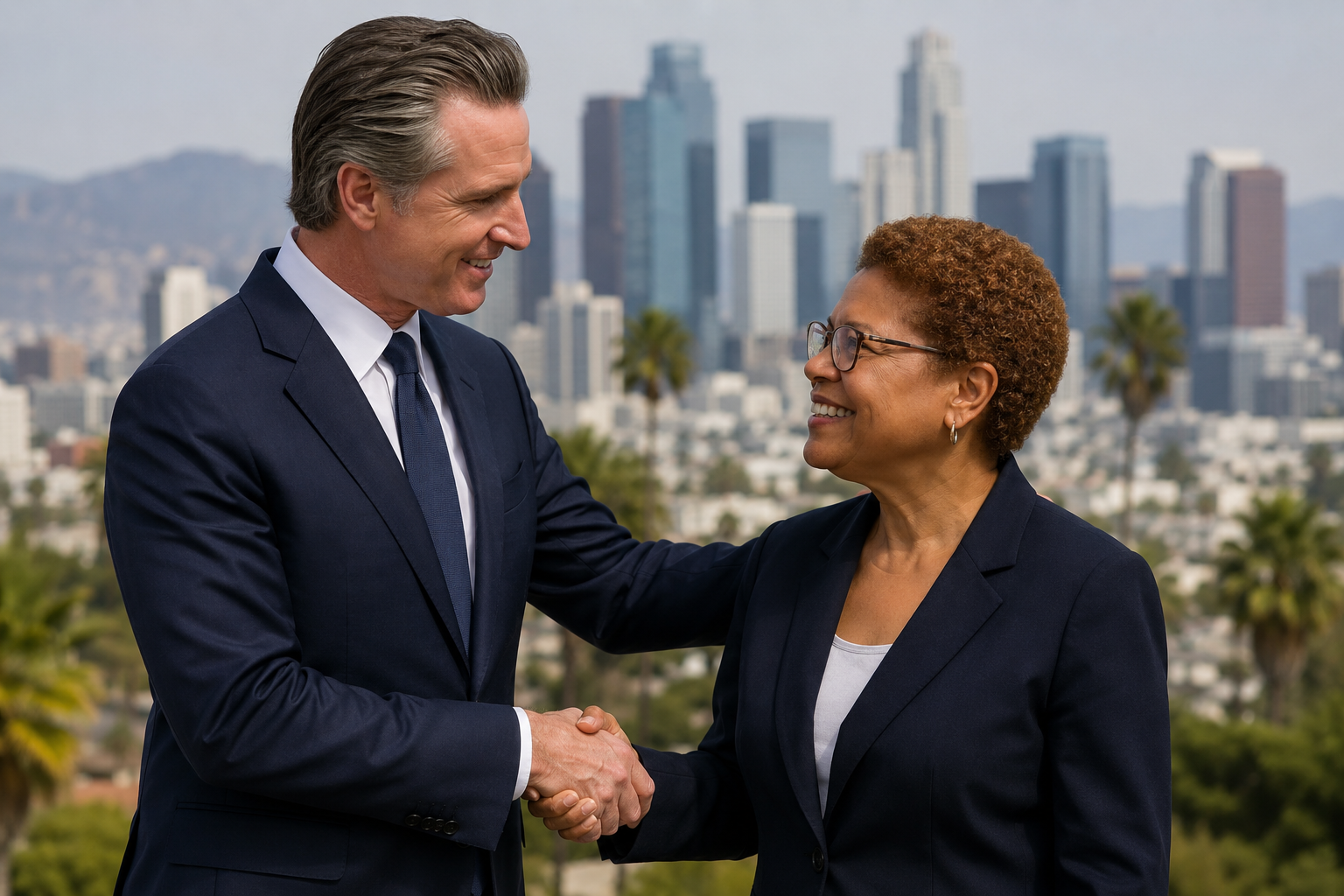 Apoyo de Gavin Newsom a Karen Bass Apoyo de Gavin Newsom a Karen Bass