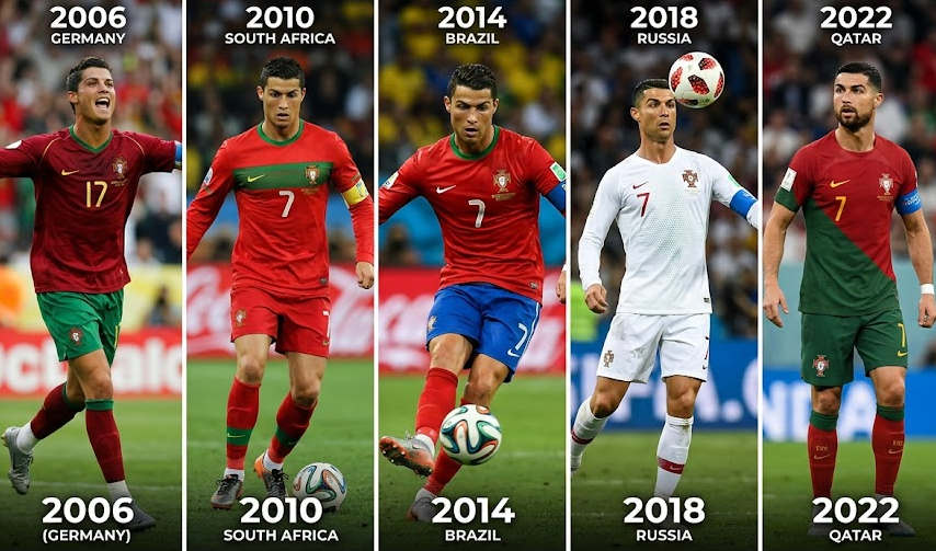 El recorrido de Cristiano Ronaldo en los Mundiales