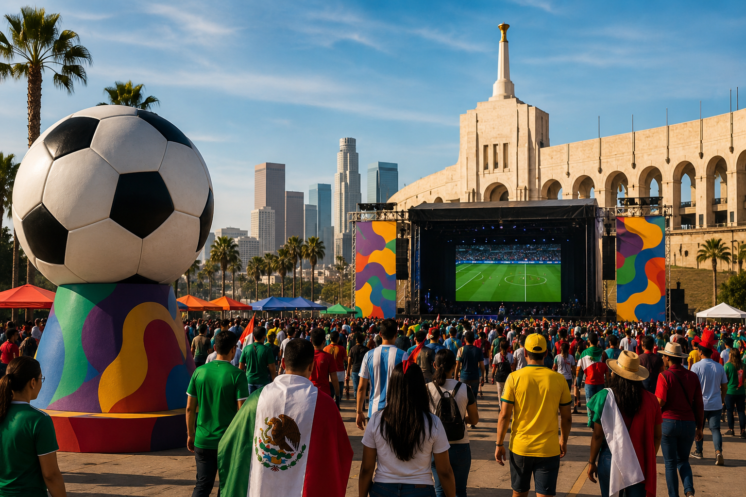 Los Ángeles vive la fiebre mundialista con fútbol, música y actividades para toda la familia