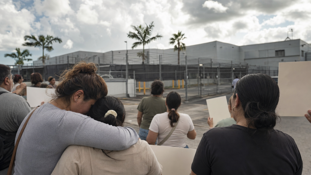 Familias denuncian condiciones inhumanas para migrantes trasladados de “Alligator Alcatraz” a Miami