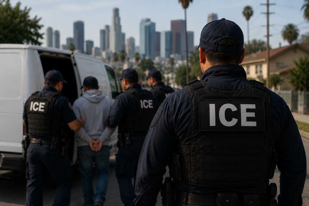 Documentos judiciales acusan a agentes de ICE de usar insultos racistas durante redadas en Los Ángeles Documentos judiciales acusan a agentes de ICE de usar insultos racistas durante redadas en Los Ángeles