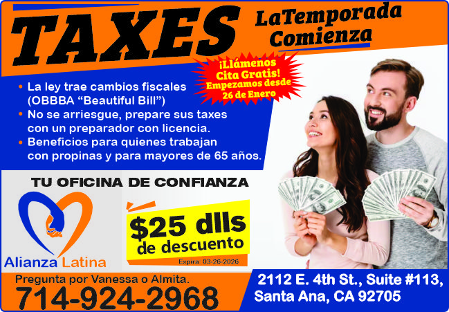 Alianza Latina Taxes