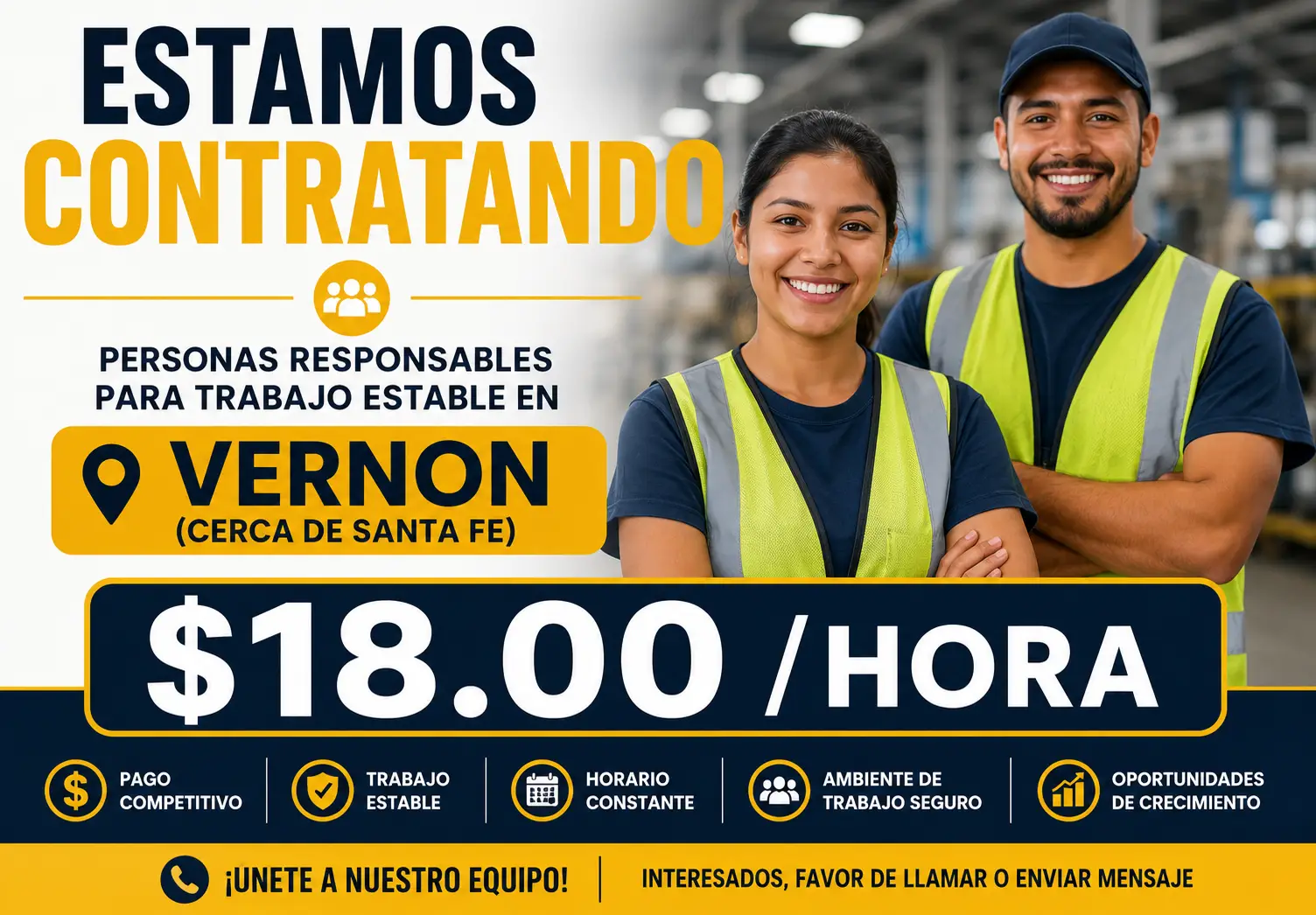 $18.00/HORA – VERNON